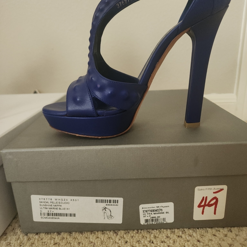 Alexander McQueen Royal Blue Heels